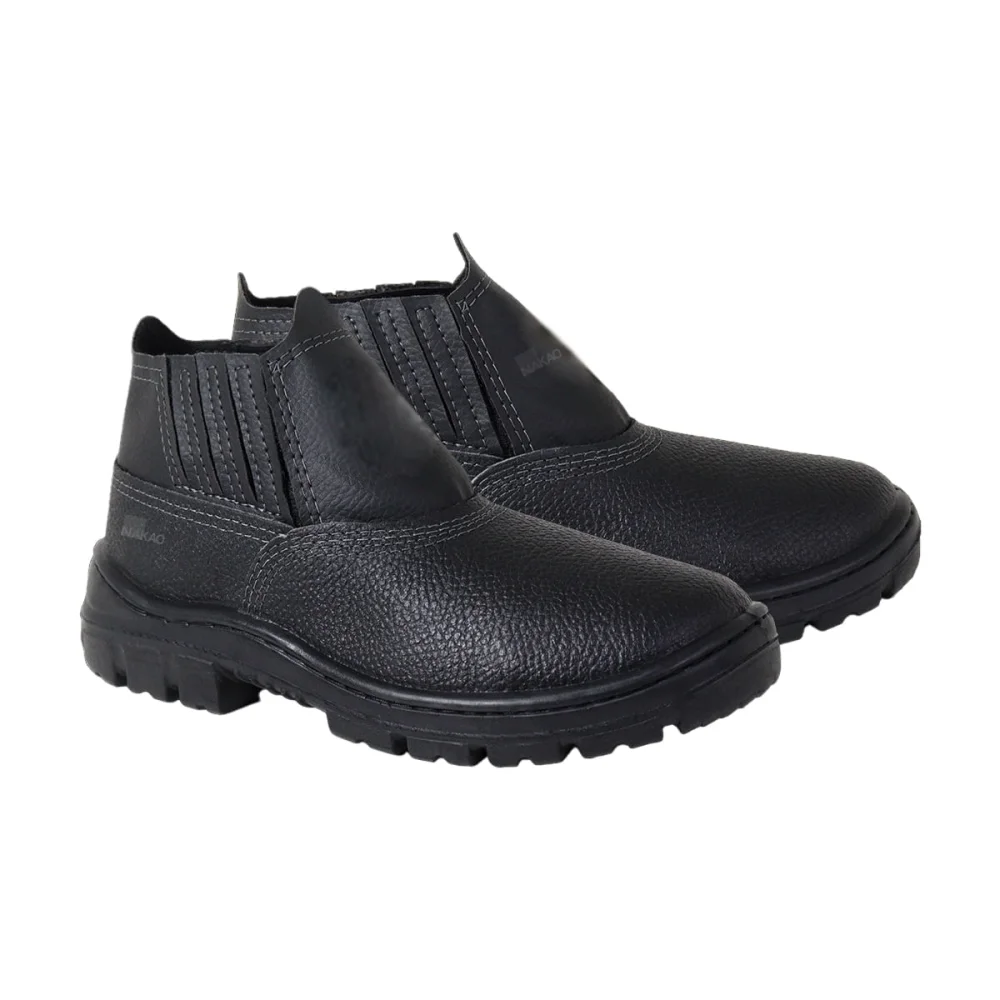 Botina de Segurança Bico Plástico Preto Imbiseg