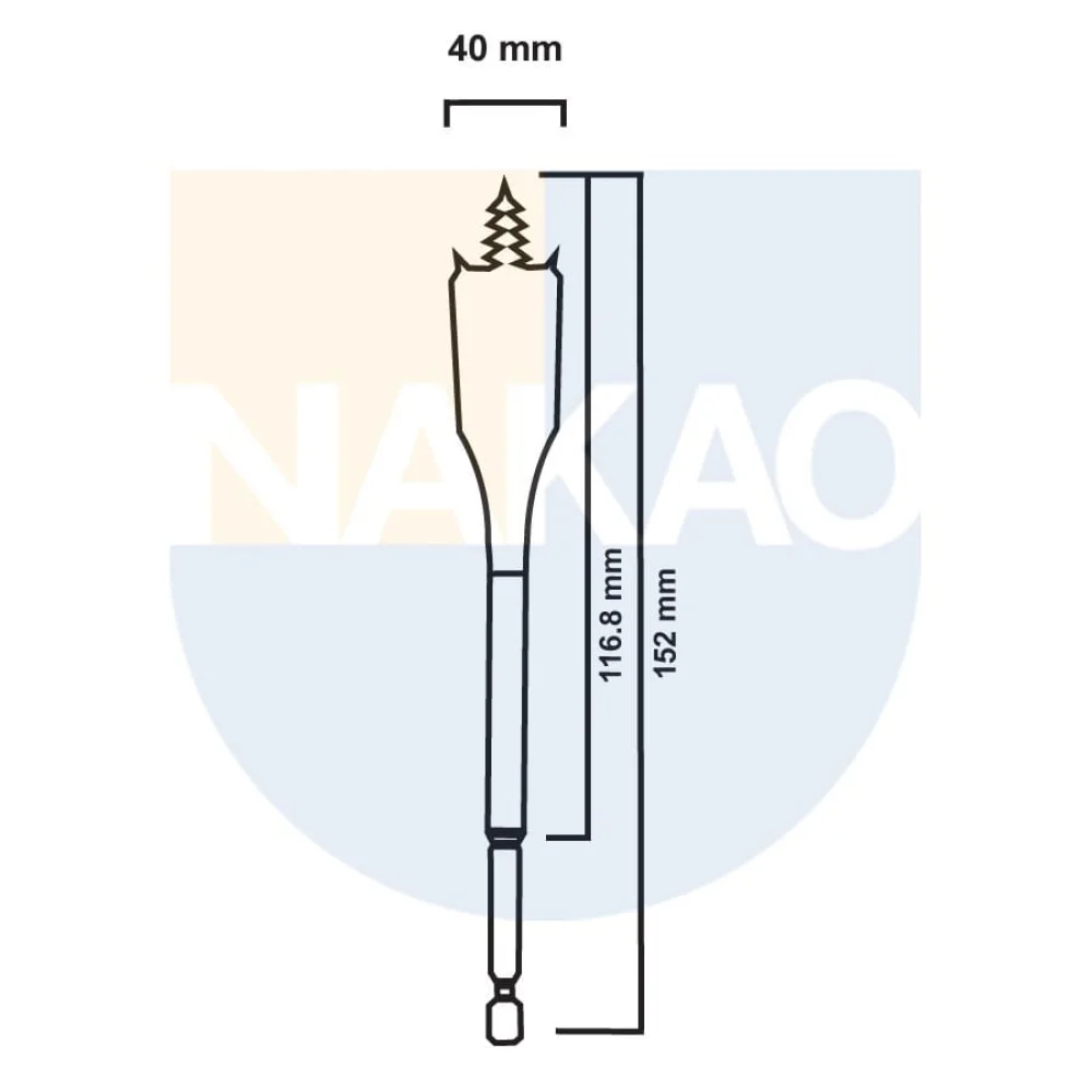Broca Chata Self Cut Self 40x 152mm Bosch