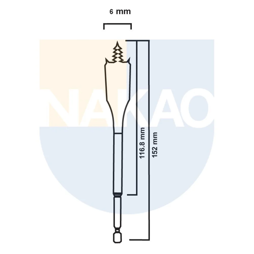 Broca Chata Self Cut Speed 6x152mm Bosch