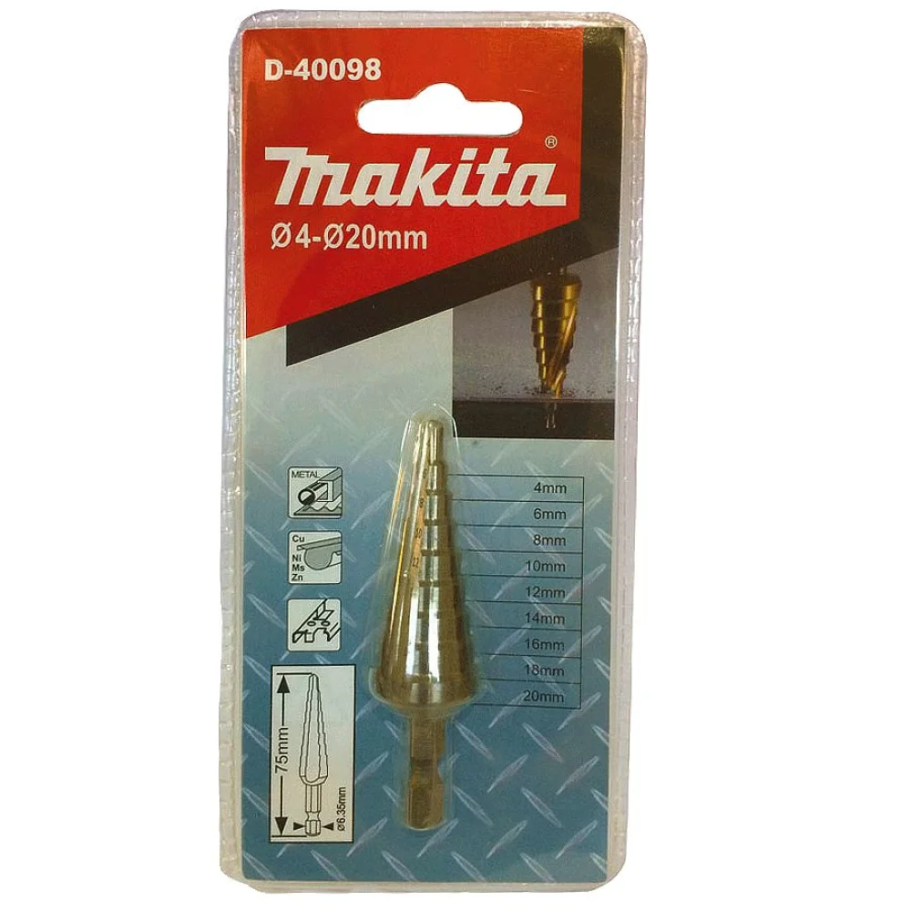 Broca Escalonada para Metal 4 a 20mm D-40098 Makita