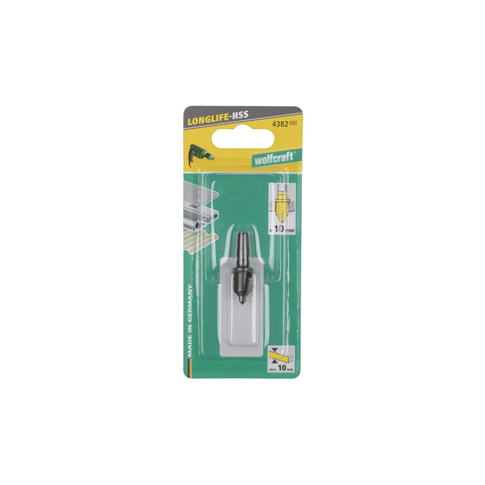 Broca Escareadora 10mm com Limitador de Profundidade 438200 Wolfcraft