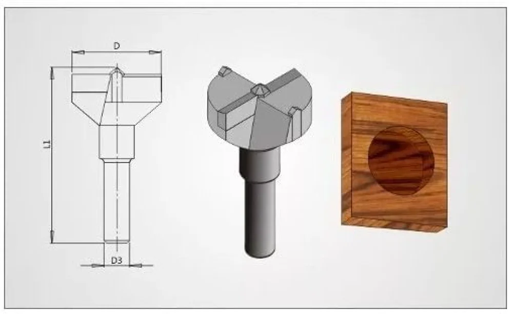 Broca Forstner para Dobradiç 15mm 2315002.05 Radix