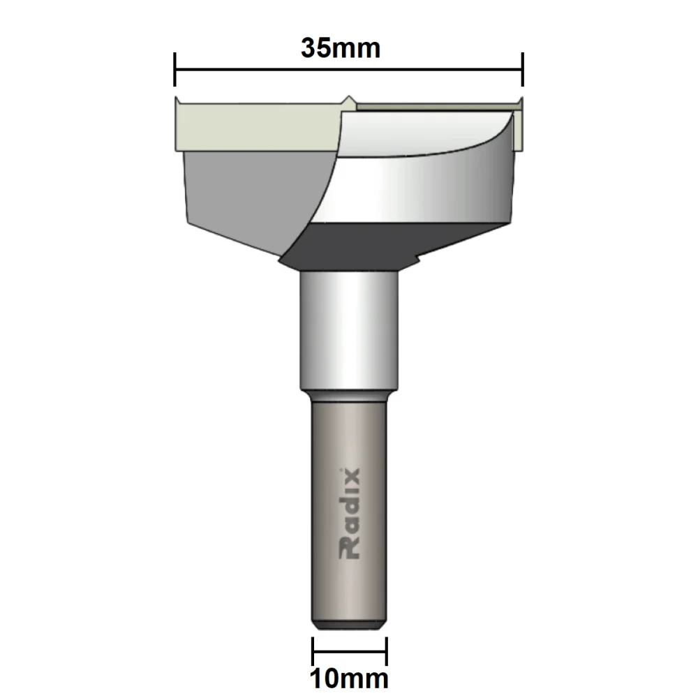 Broca Profissional para Dobradiça 35x65mm 2335002.05 Radix