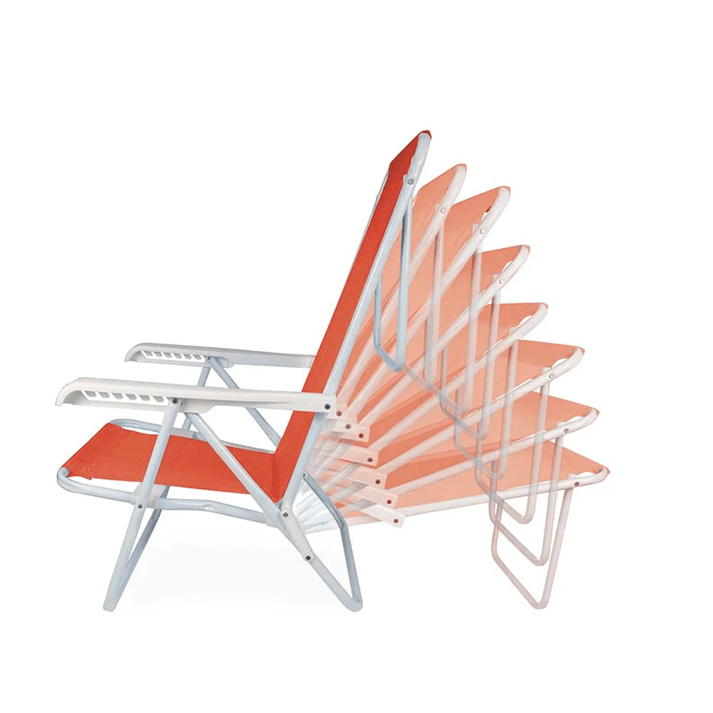 Cadeira Reclinável de Aço 8 Posições 225 Mor