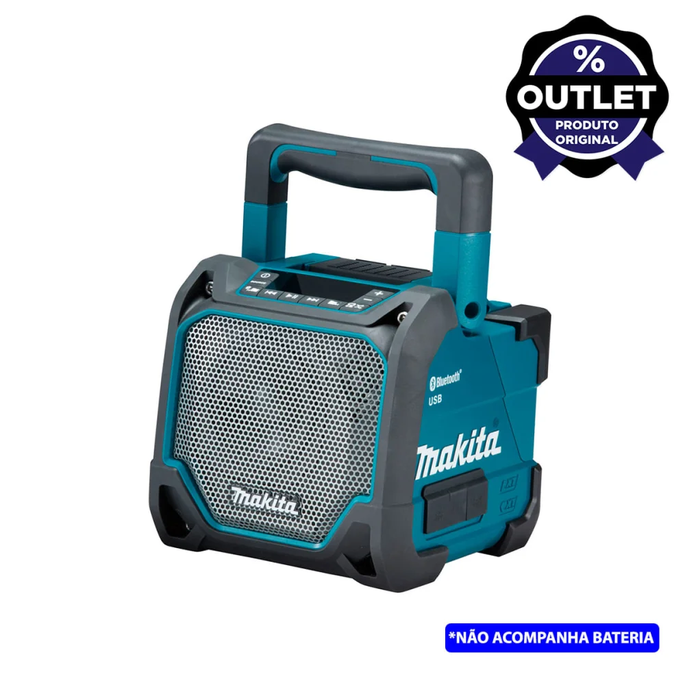 Caixa de Som Portátil à Bateria Não acompanha com Painel LCD DMR202 Makita Outlet