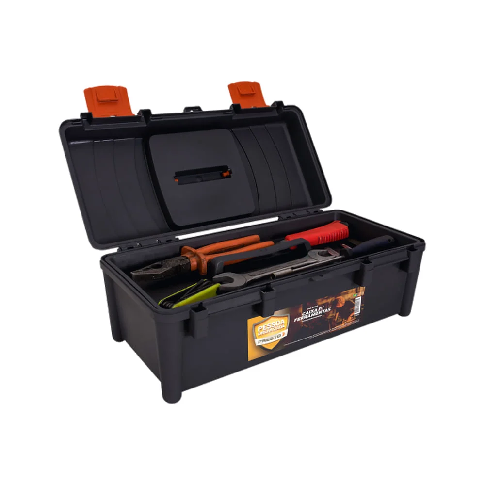 Caixa Plástica para Ferramentas com Bandeja 42x16x19cm 96005 Presto