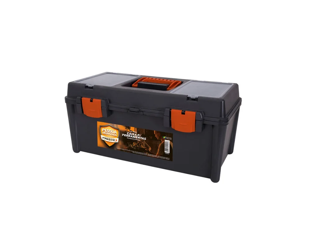 Caixa Plástica para Ferramentas com Bandeja Removível 51x23x24cm 96002 Presto