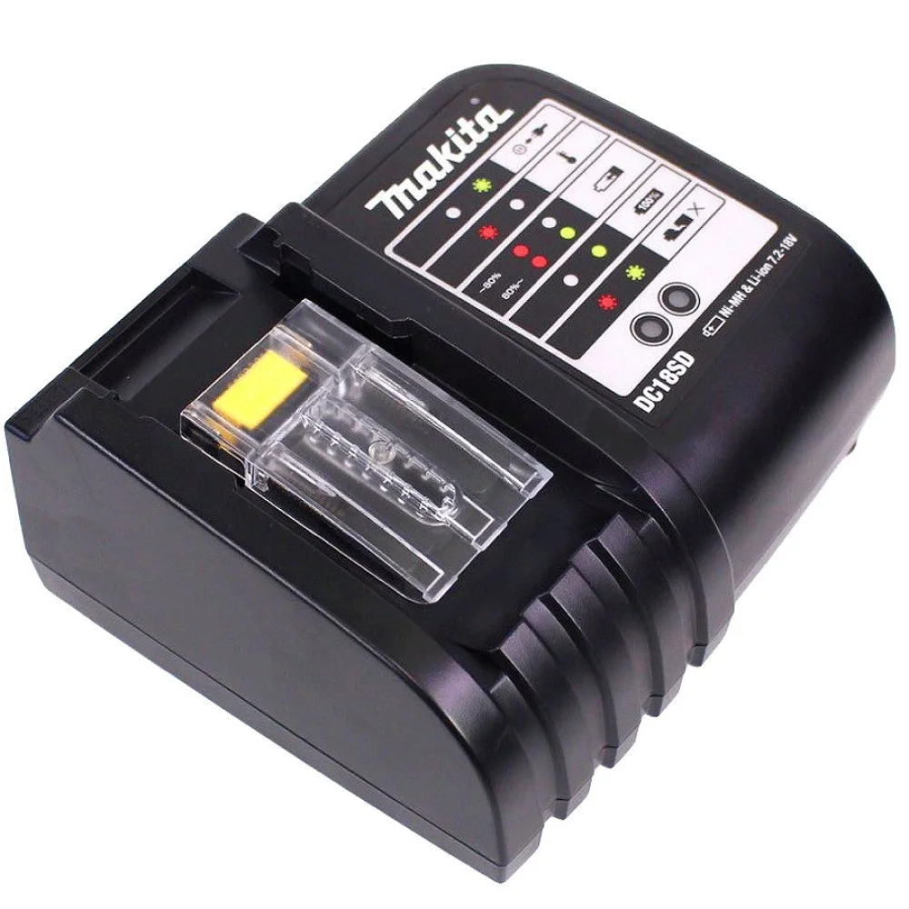 Carregador de Bateria de Íons de Lítio 14V a 18V DC18SD Makita