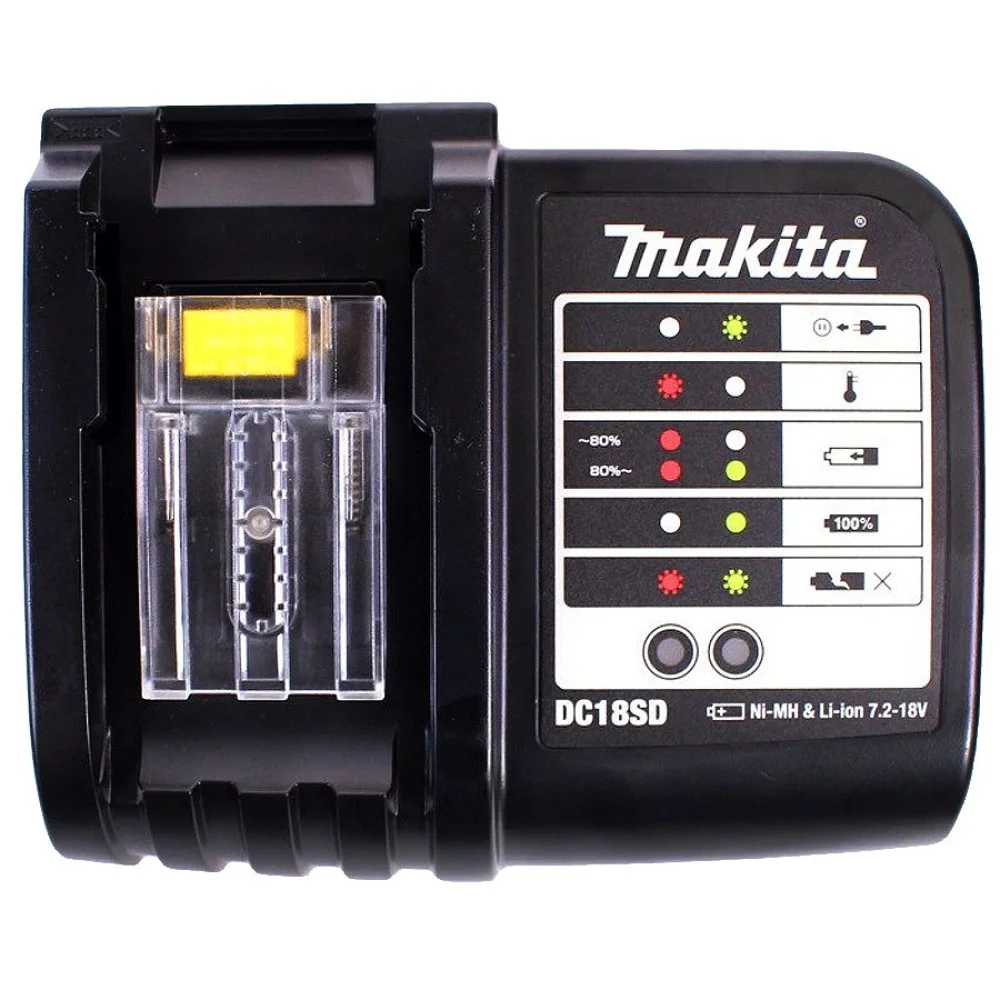 Carregador de Bateria de Íons de Lítio 14V a 18V DC18SD Makita