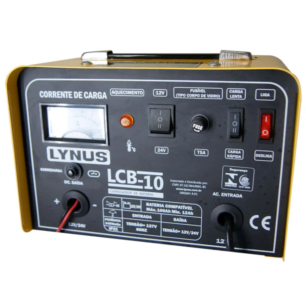 Carregador de Bateria Portátil LCB-10 Lynus