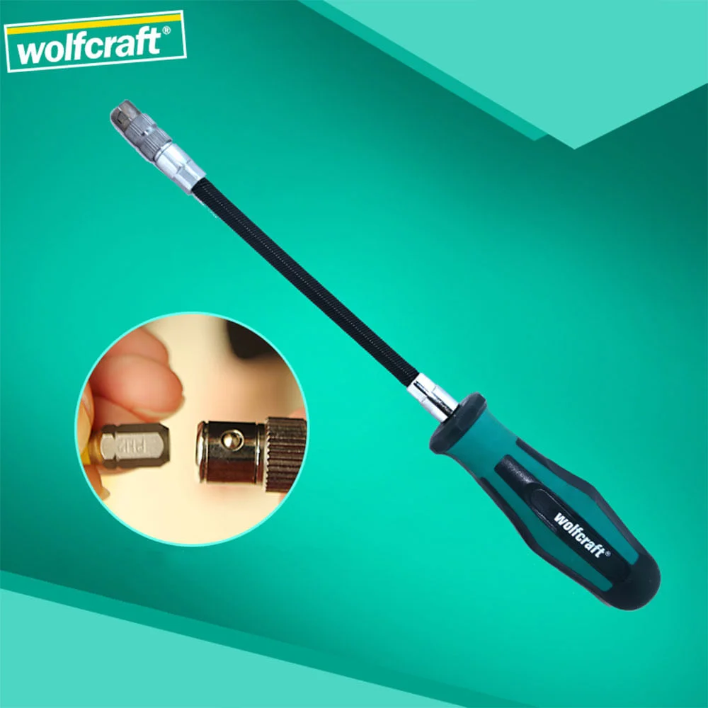 Chave de Fenda Manual com Haste Sextavada 1/4 Pol Flexível 123600 Wolfcraft