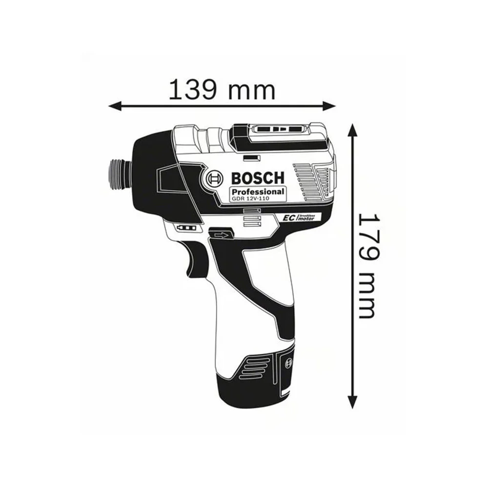 Chave de Impacto à Bateria Não acompanha 12V GDR 12V-110 Bosch