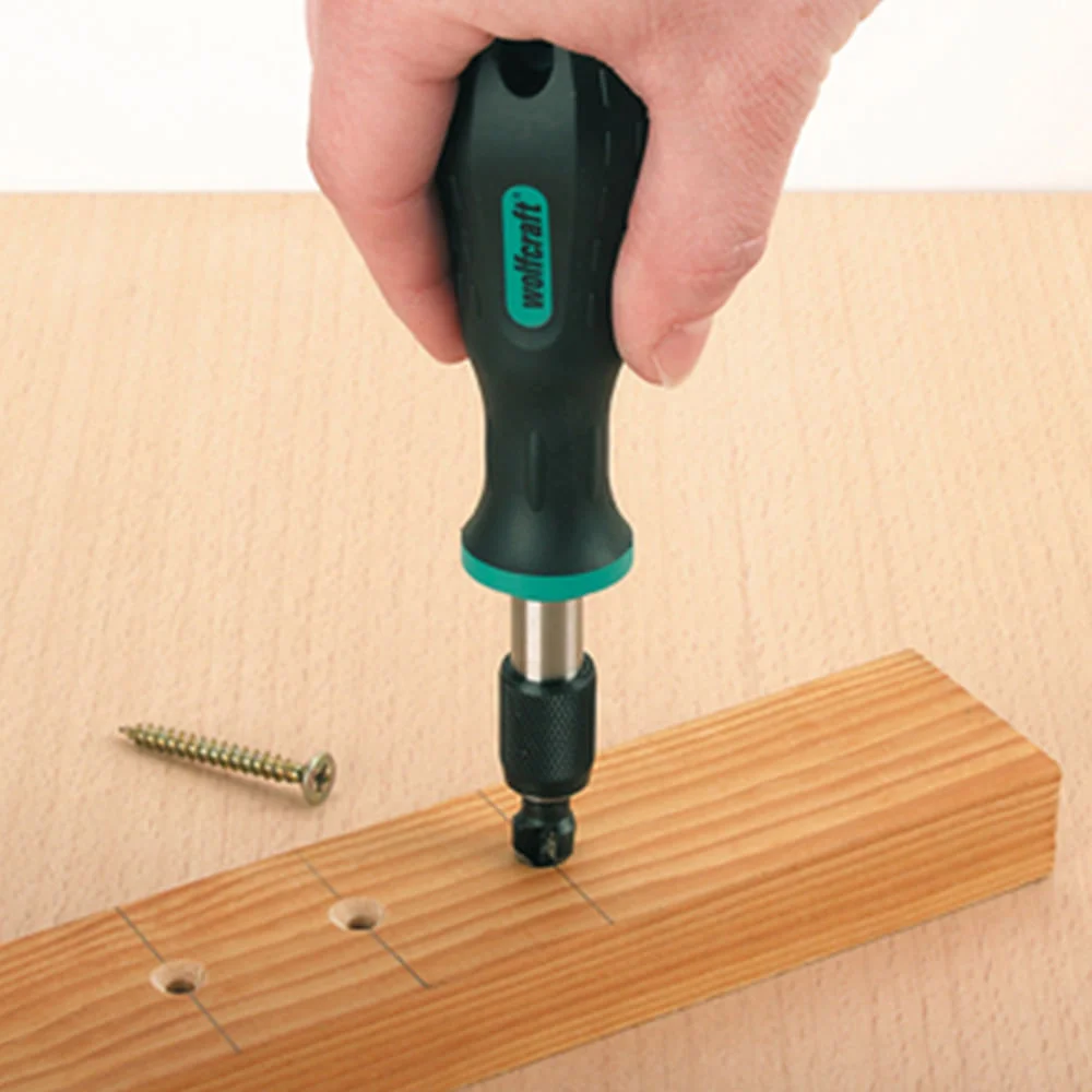 Chave Sextavada Manual com Imã 138mm e Mandril Aperto Rápido 124000 Wolfcraft