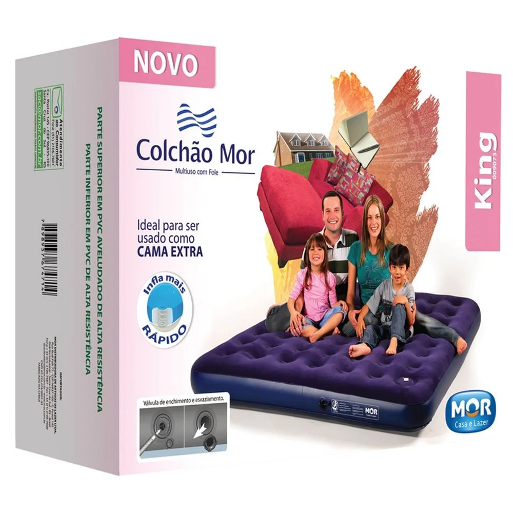 Colchão Inflável King Size 009073 Mor Azul