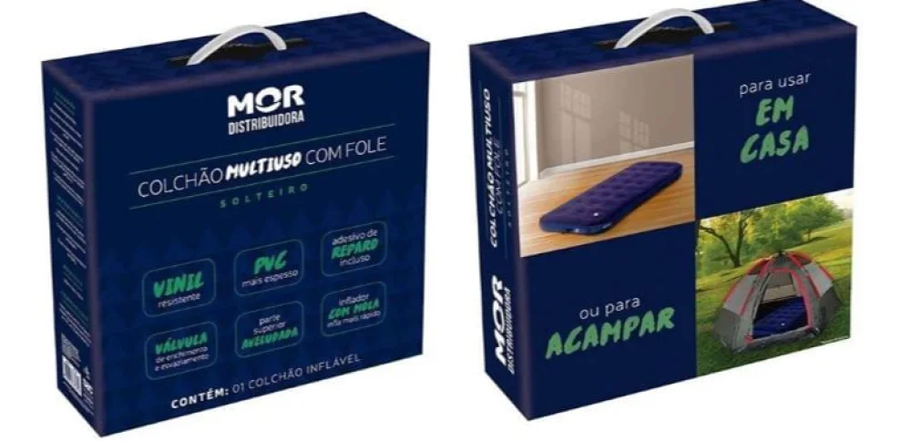 Colchão Inflável Solteiro 009071 Mor Azul