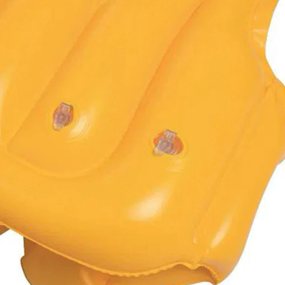 Colete Inflável Infantil Swim Safe com Encosto para Cabeça 120120 Bestway Amarelo