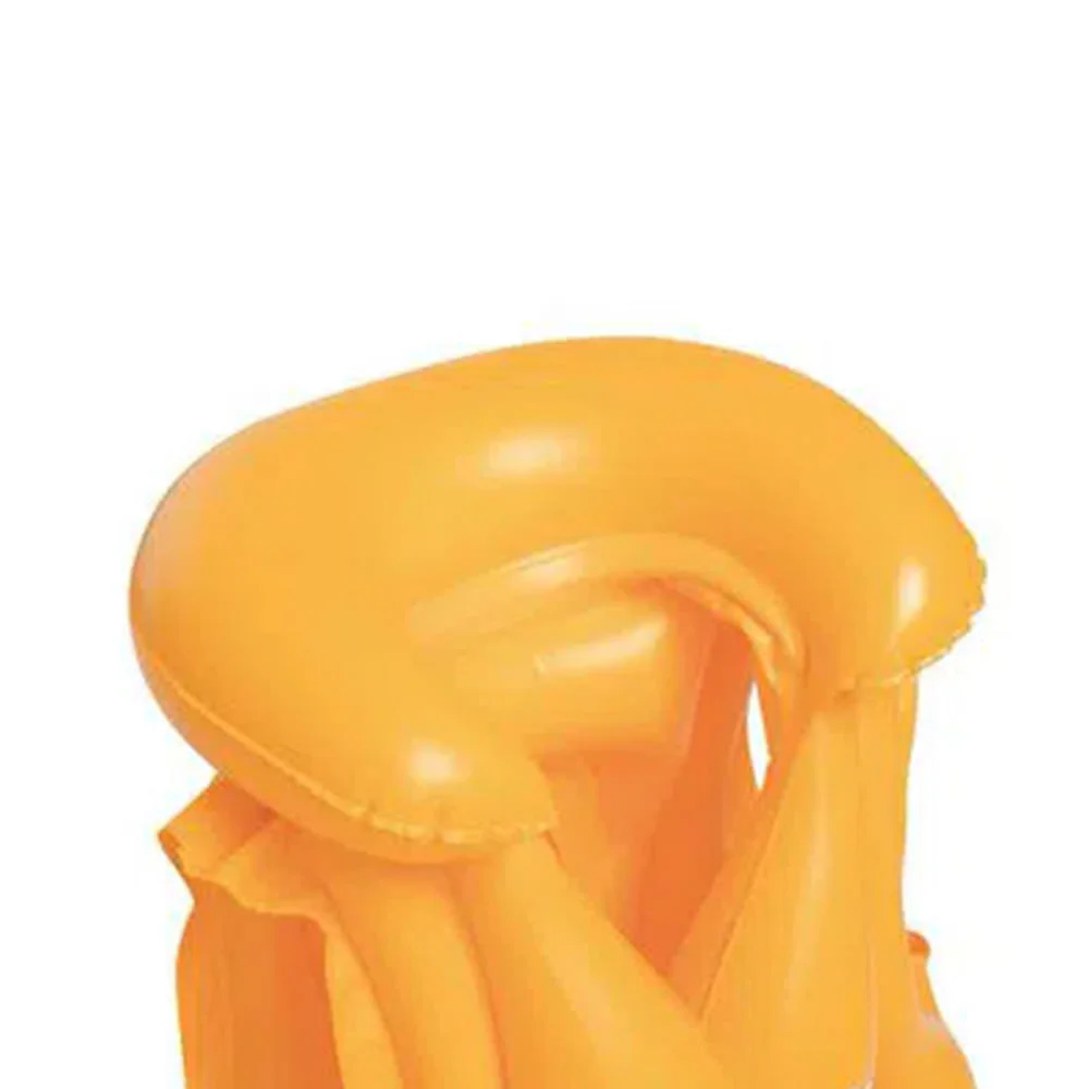 Colete Inflável Infantil Swim Safe com Encosto para Cabeça 120120 Bestway Amarelo