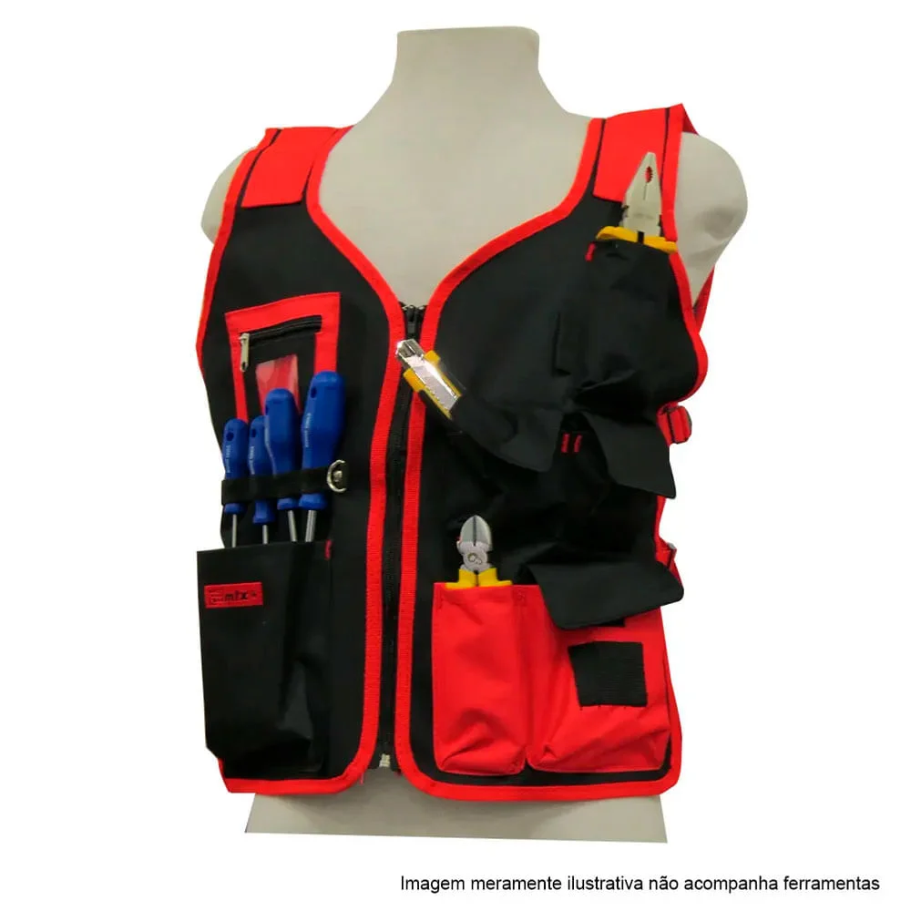 Colete Porta Ferramentas 8 Bolsos 510X600mm 902469 MTX