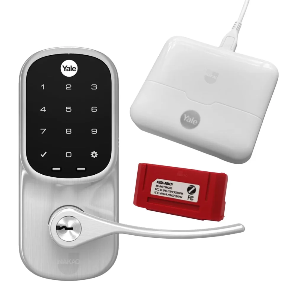 Combo Fechadura Digital Real Living Embutir e Hub Connect e Módulo YRL 226L Yale