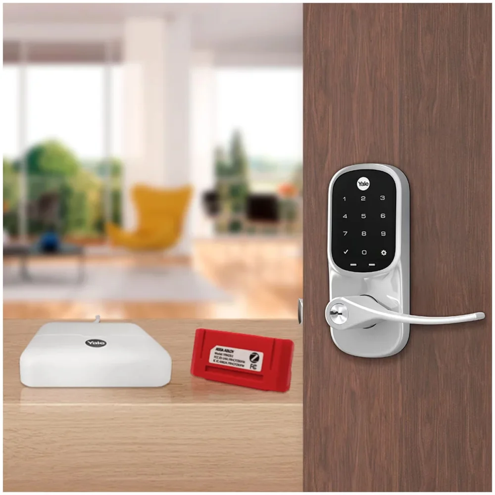 Combo Fechadura Digital Real Living Embutir e Hub Connect e Módulo YRL 226L Yale