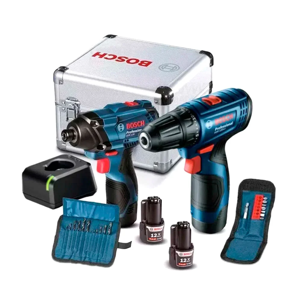 Combo Furadeira Parafusadeira 12V GDR120-Li com Maleta Bosch