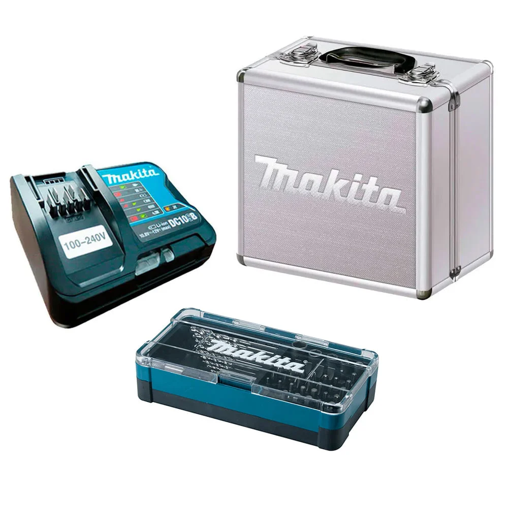 Combo Parafusadeira e Furadeira à Bateria e Conj Bits CLX228SAX P Makita