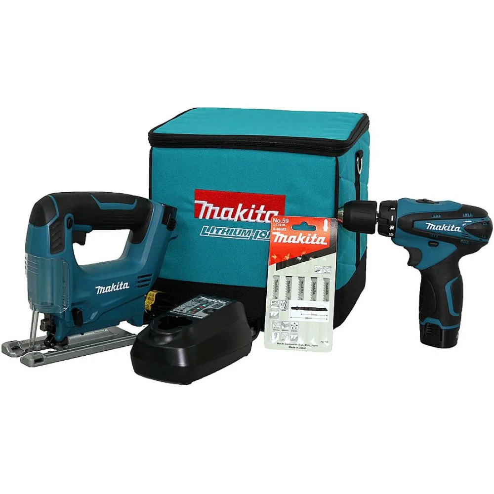 Combo Parafusadeira Furadeira e Serra Tico Tico a Bateria 12V DK1475X3 Makita