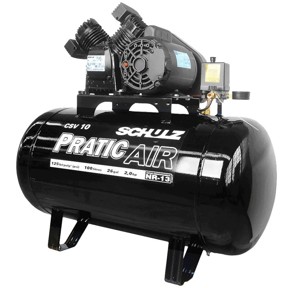 Compressor de Ar 100 Litros CSV 10/100 Pratic Air 921.3543-0 Schulz