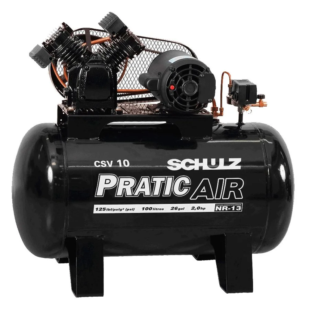 Compressor de Ar 100 Litros CSV 10/100 Pratic Air 921.3543-0 Schulz