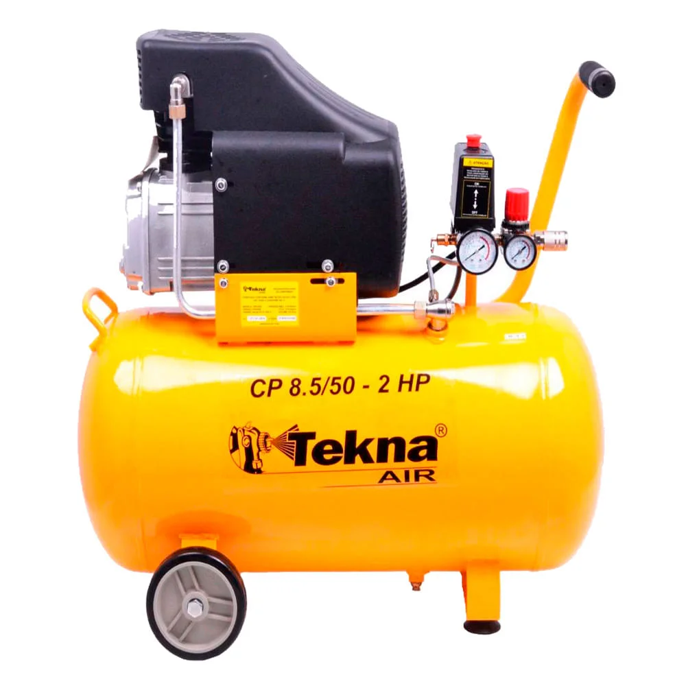 Compressor de Ar 50L CP8550 e Kit Pintura 5 Peç 4130201 Tekna