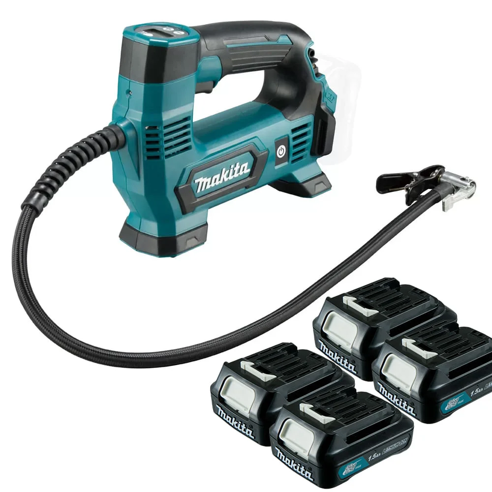 Compressor de Ar Portátil à Bateria e 4 Baterias MP100DZ P Makita