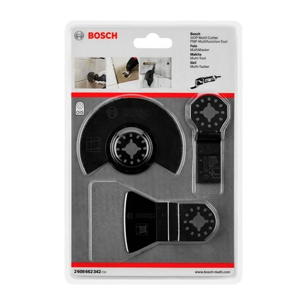 Conjunto Básico para Ladrilho e Multicortadoras Bosch 3 Peç