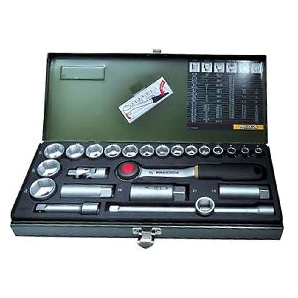 Conjunto Compacto para Soquete de 6-24mm Chaves de 3/8 23110 Proxxon 24Pçs Outlet