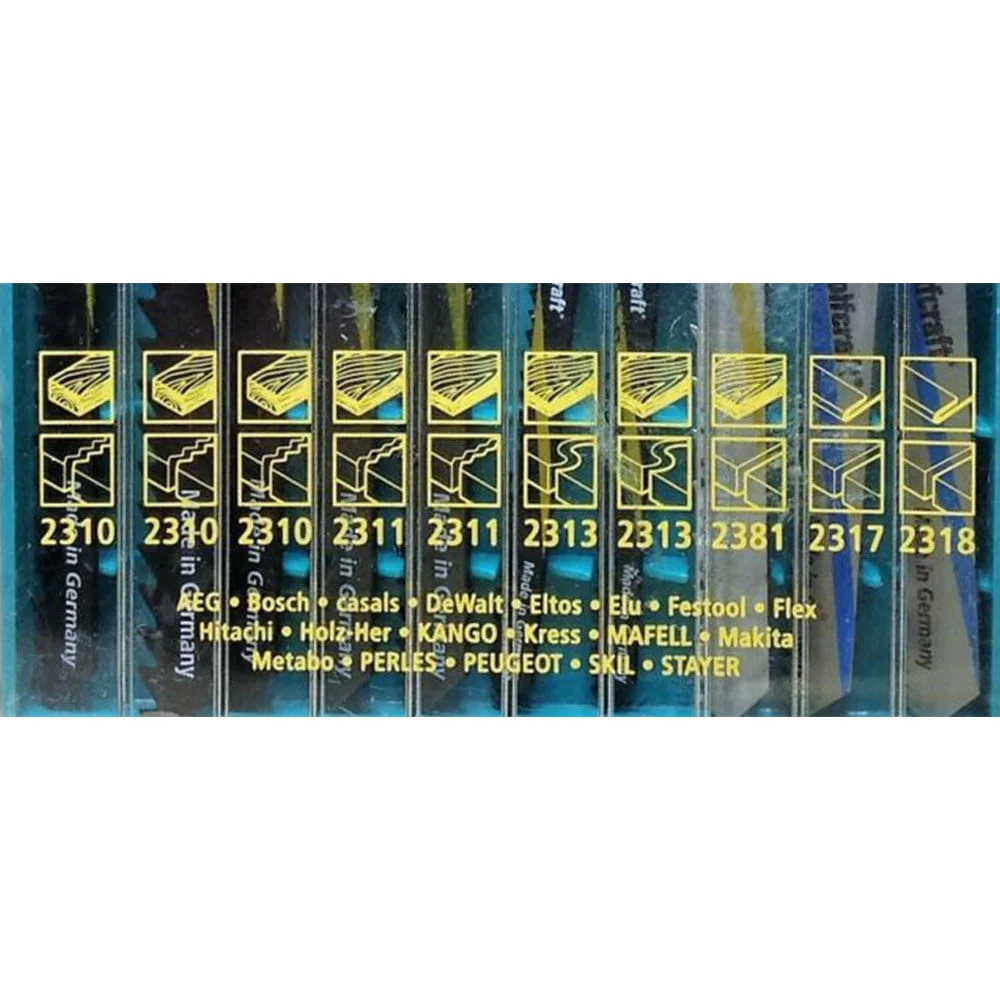 Conjunto de 10 Lâminas para Serra Tico Tico 235800 Wolfcraft