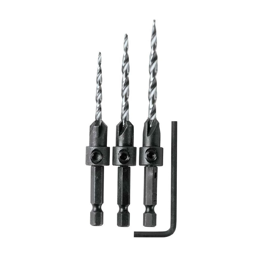 Conjunto de Brocas Escariadoras 3 peç com Chave Exagonal A-99661 Makita