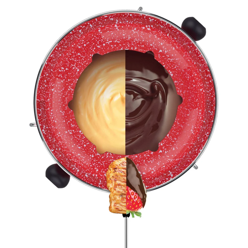 Conjunto de Fondue Médio Caçarola 095 L 10 Peç Colorstone Vermelho HH7814 Euro