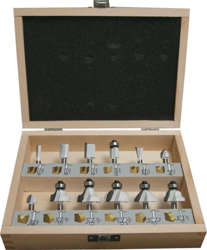 Conjunto de Fresas 1/4 Pol com 12 Unidades D-53584 Makita