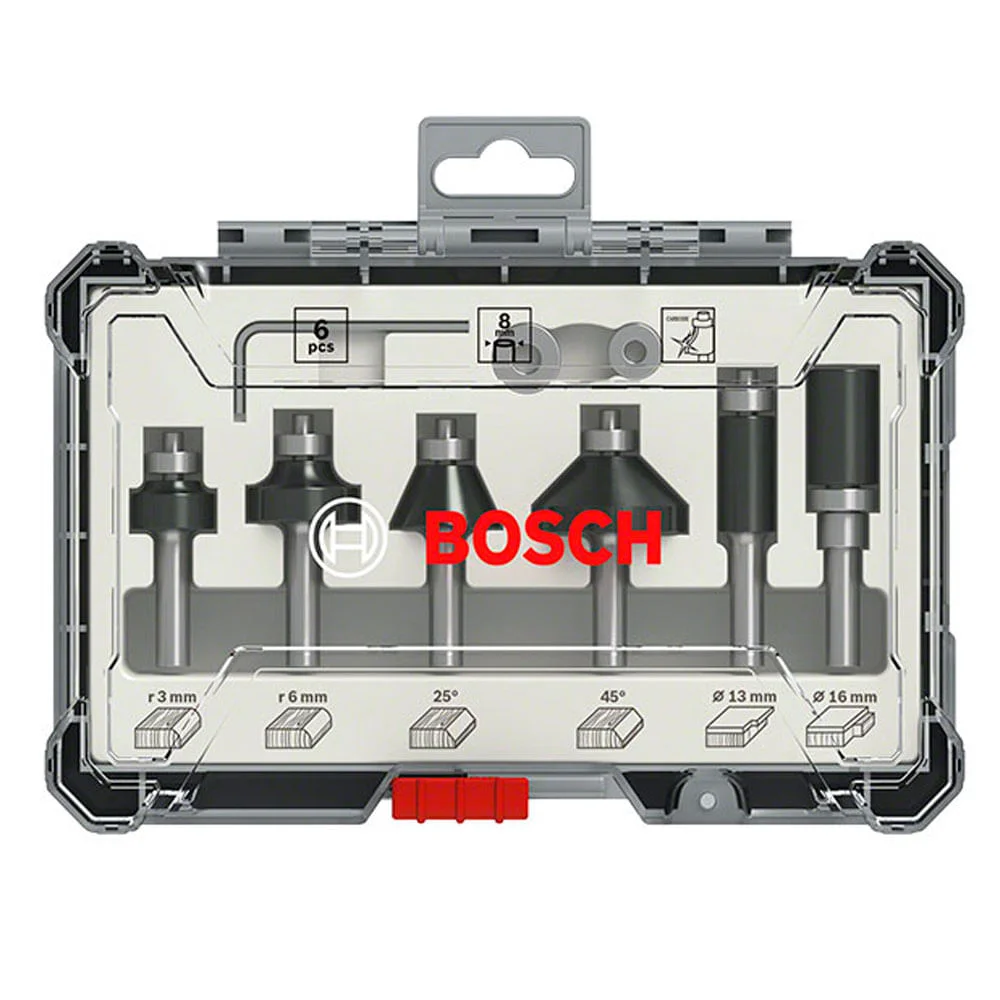 Conjunto de Fresas Haste 6mm 2 607 017 468 Bosch 6 Peç