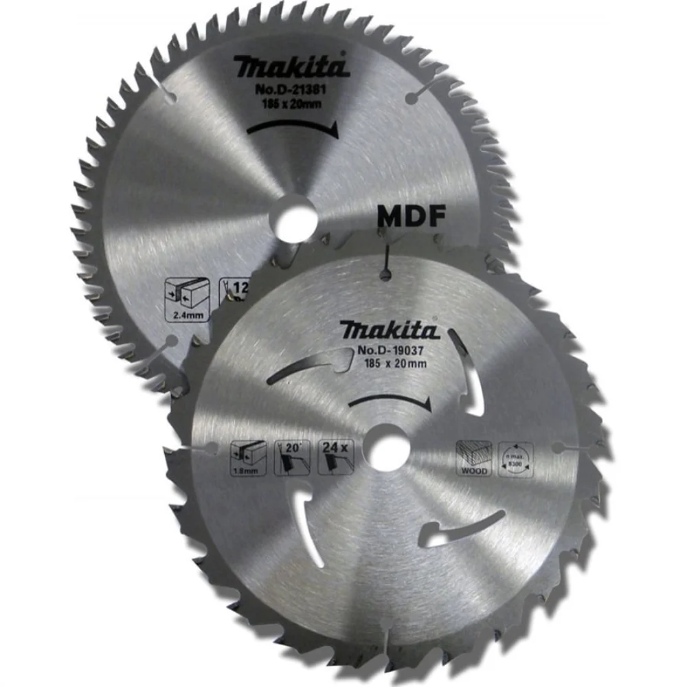 Conjunto de Lâminas de Serra Circular 24T/60T D-21406 Makita