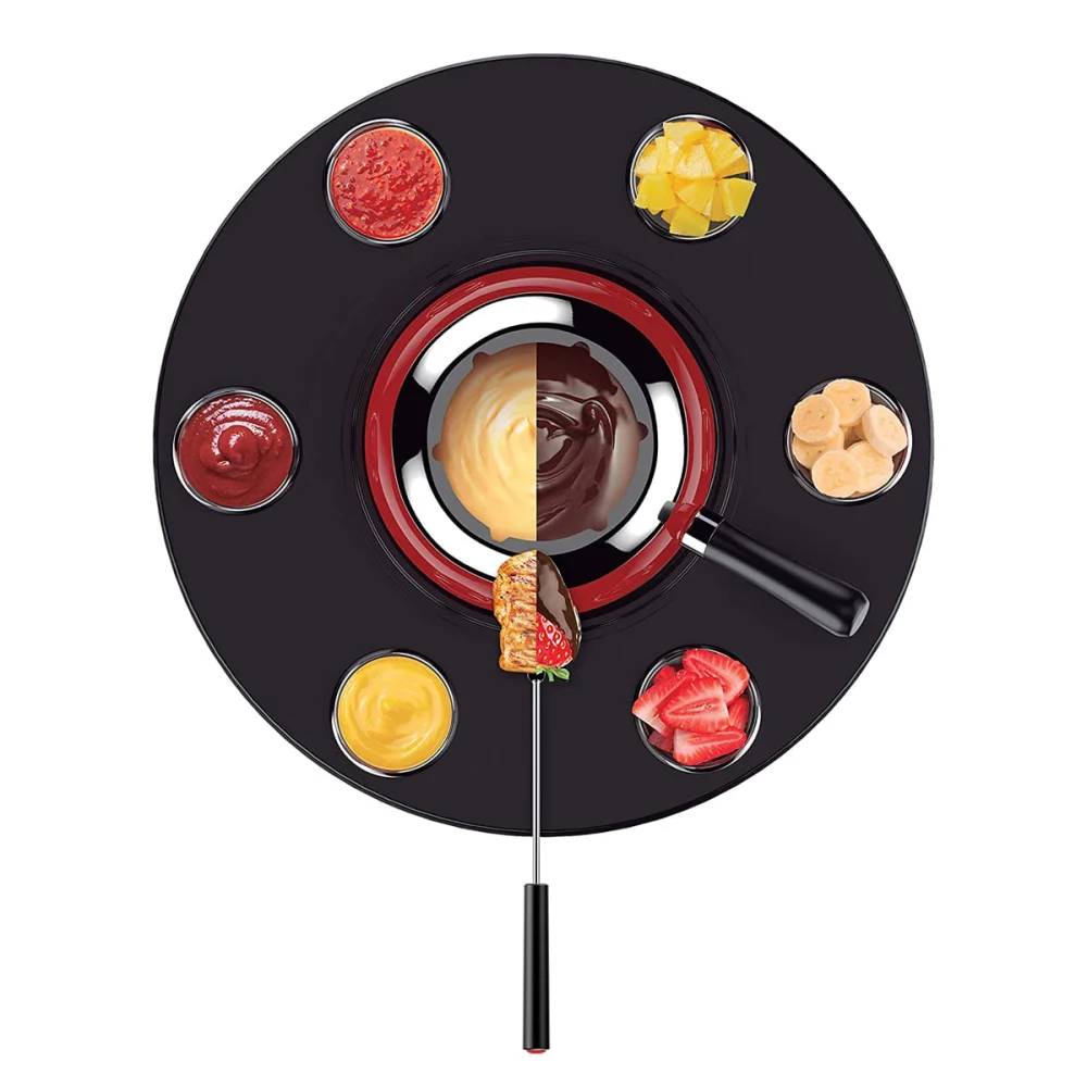 Conjunto Fondue Base Giratória Panela 145L com 23 Peç Vermelho HH7879A Euro