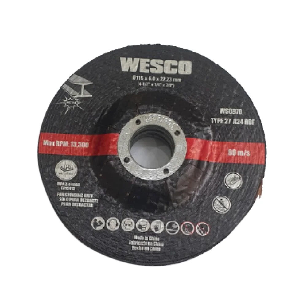 Disco Abrasivo de Desbaste 115x2223mm 3 Peç WS8970.1 Wesco