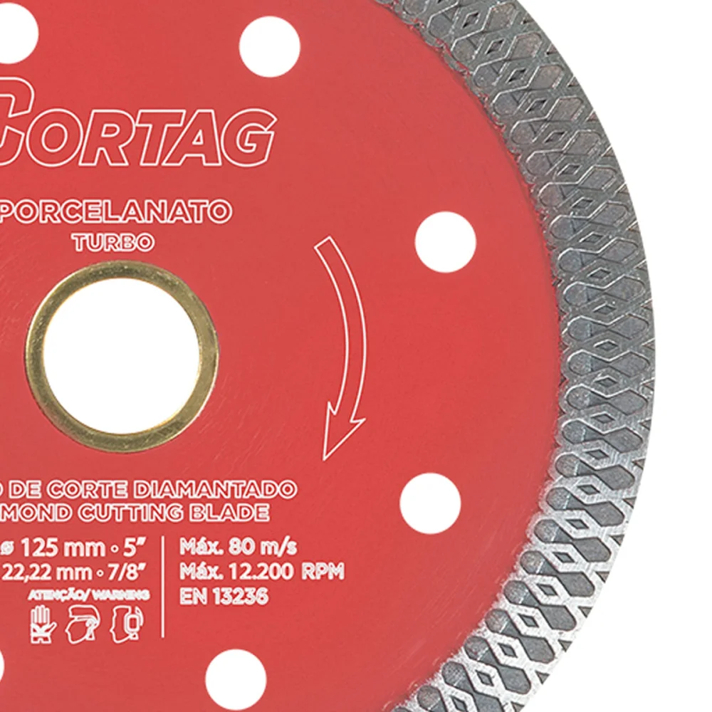 Disco de Corte Diamantado Porcelanato 110x20mm 60659 Cortag