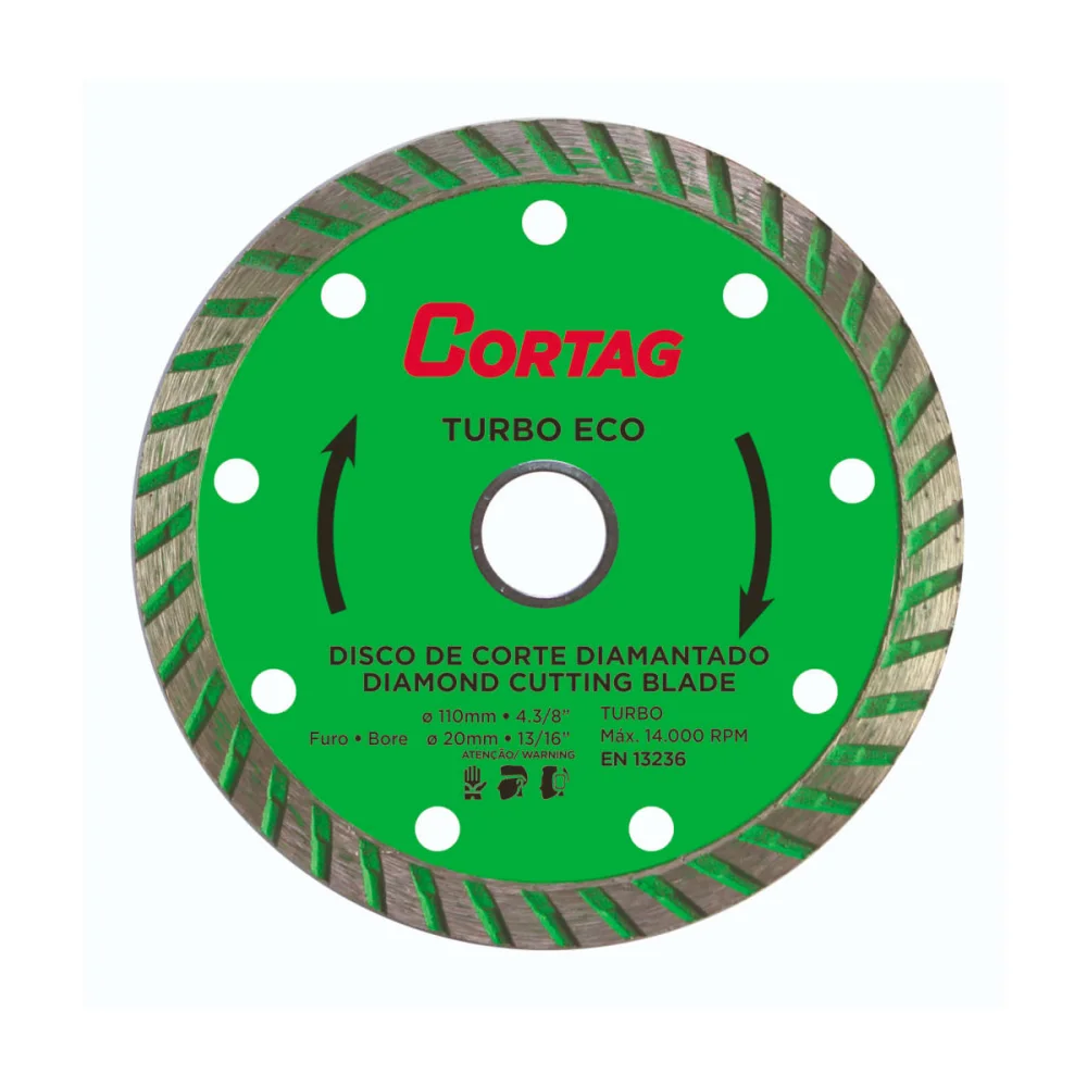 Disco de Corte Diamantado Turbo 110x20mm 60598 Cortag