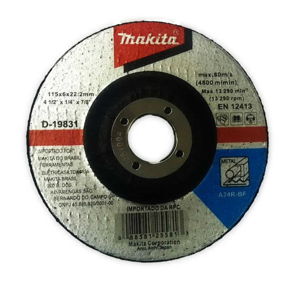 Disco de Desbaste 115 mm para Metal - D-19831 - Makita