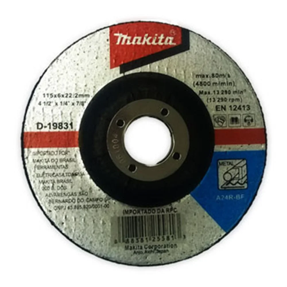 Disco de Desbaste 115 mm para Metal - D-19831 - Makita