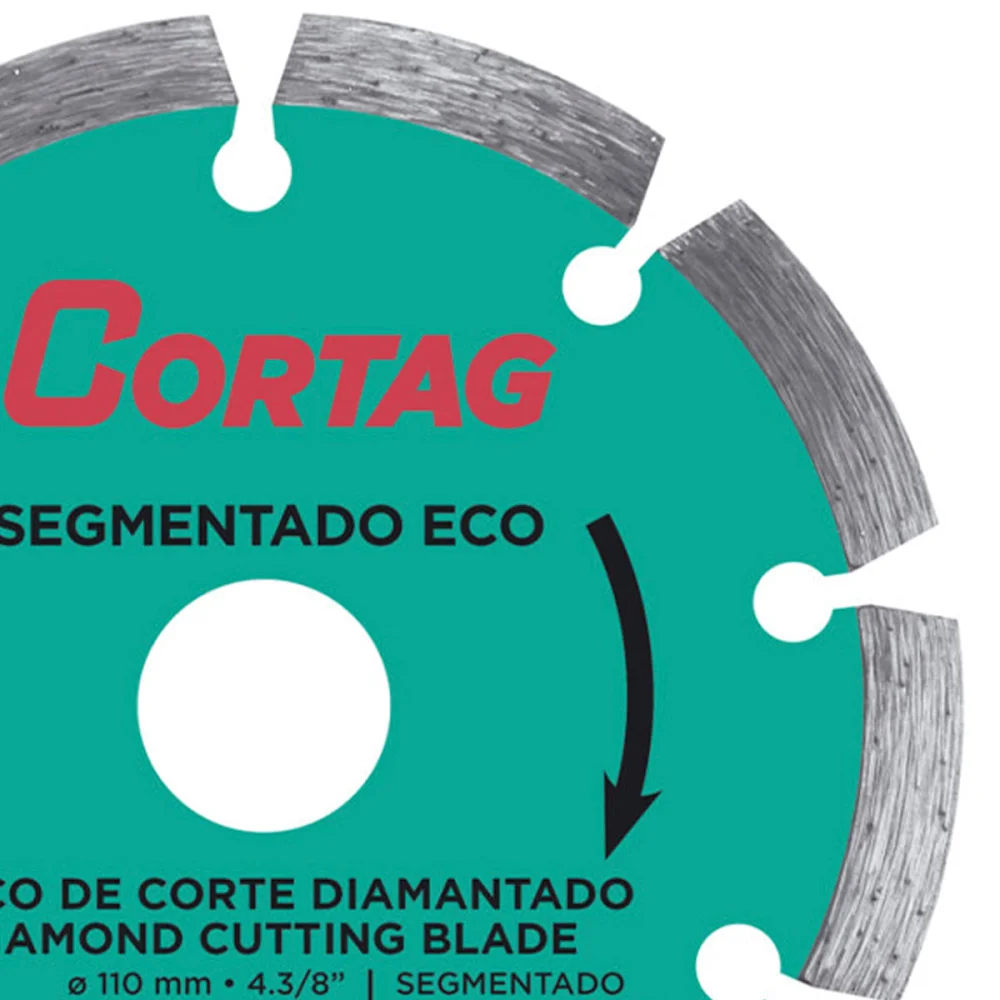 Disco de Desbaste Diamantado Segmento 110x20mm Concreto 61699 Cortag