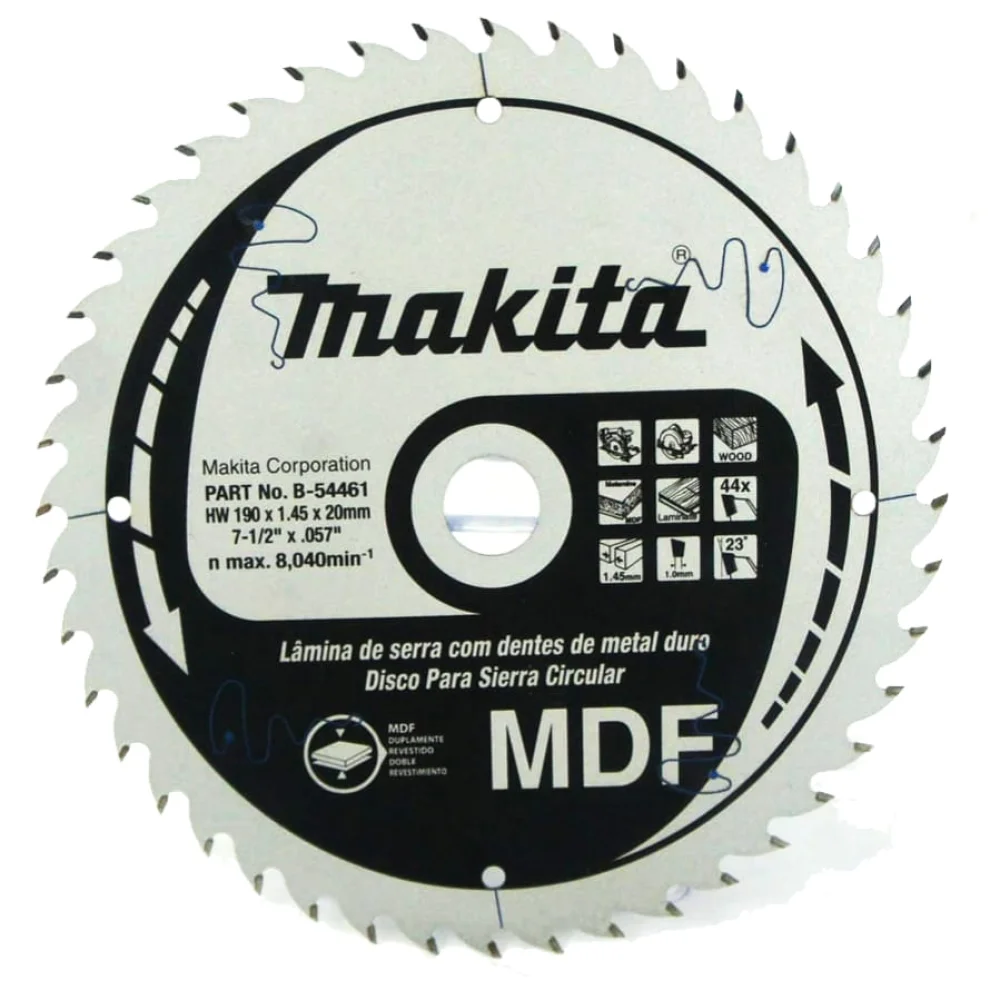 Disco de Serra 190mm 44 Dentes B-54461 Makita