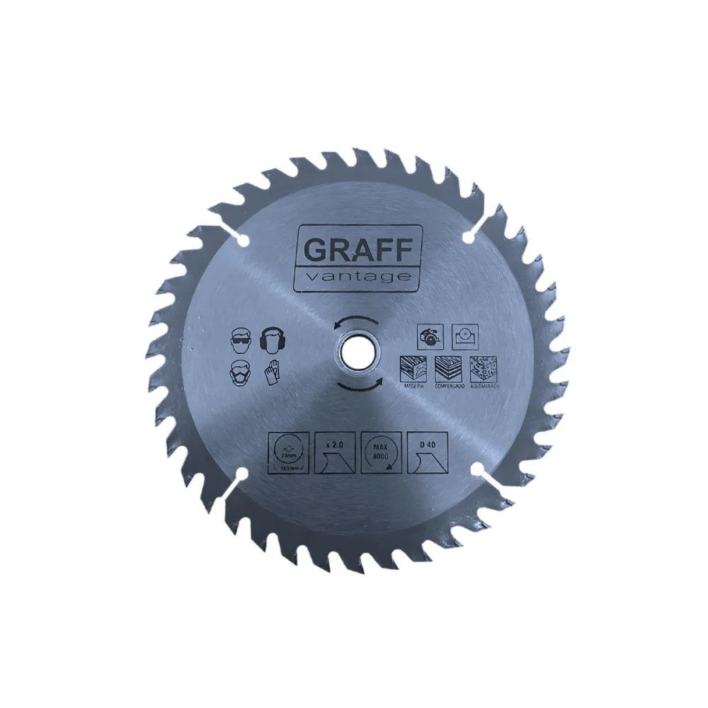 Disco de Serra Circular para Madeira 7.1/4 Pol 40 Dentes Graff Vantage