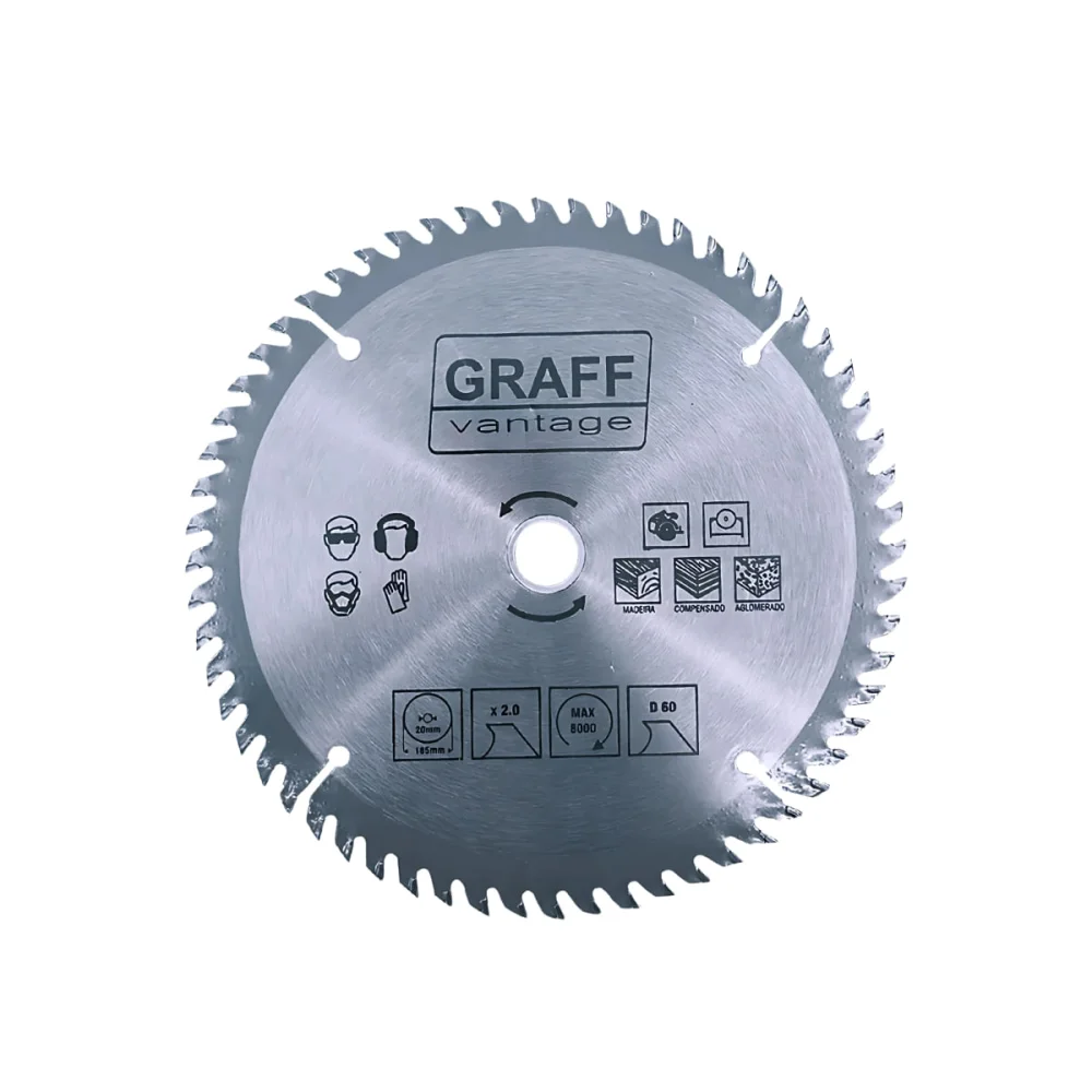 Disco de Serra Circular para Madeira 7.1/4 Pol 60 Dentes Graff Vantage