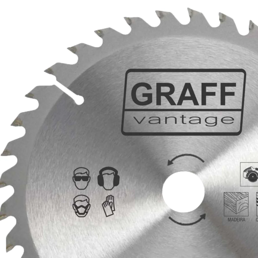 Disco de Serra com Pastilha para Madeira 4.3/8 Pol 24 Dentes Graff Vantage